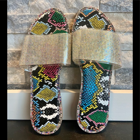 Studded Multi-Colored Sandals - Picture 1 of 3